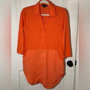 Tribal Coral/Orange Tunic Top